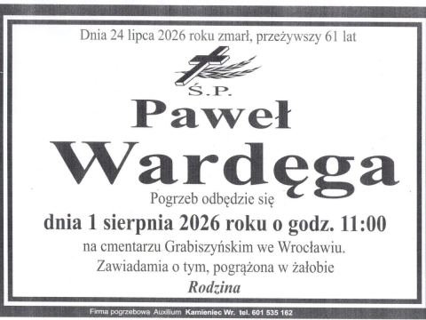 Ostatnie pożegnanie śp. Pawła Wardęgi