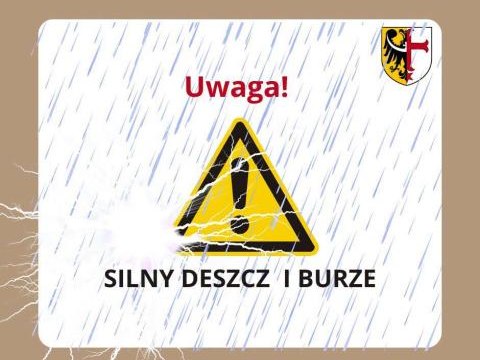 Ostrzeżenie meteorologiczne – silny deszcz z burzami (2. stopnia)