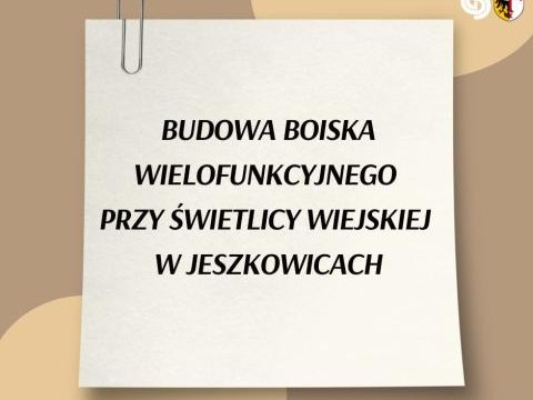 Jeszkowice – będzie nowe boisko