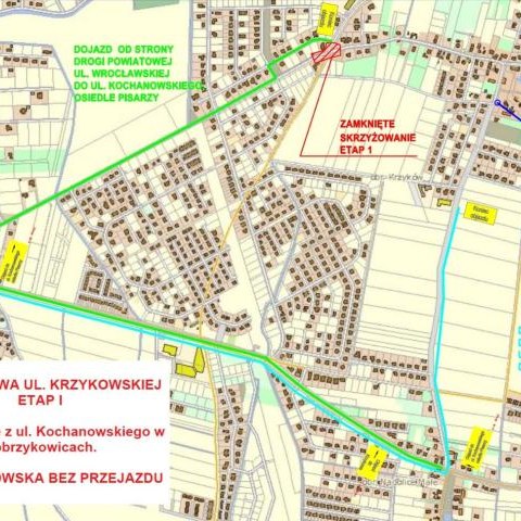 Zmiana organizacji ruchu z w obrębie ul. Krzykowskiej
