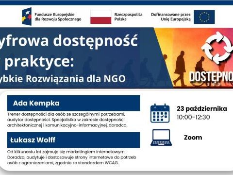 Szkolenia dla organizacji pozarządowych – „Dostępność 360”