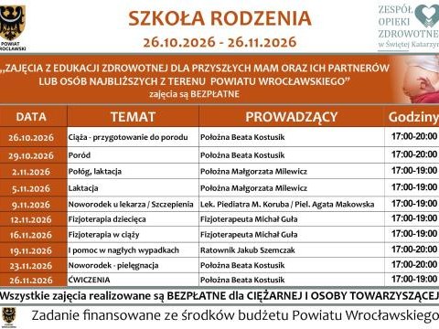 Bezpłatne warsztaty w ramach szkoły rodzenia oraz zajęcia dla babć i dziadków