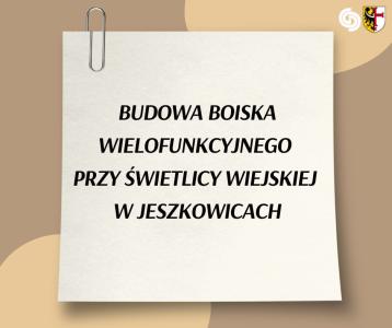 Jeszkowice – będzie nowe boisko