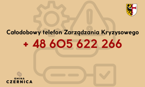 Całodobowy telefon Zarządzania Kryzysowego